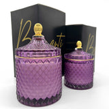 BRIGANTI Coconut Island, bougie avec couvercle doré, diffusion parfumée décorative et apaisante.