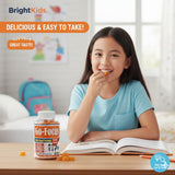 BrightKids Gommes Omega-3 DHA pour apprentissage et attention durable.