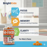 BrightKids Gommes Omega-3 DHA soutiennent la mémoire chez les enfants.