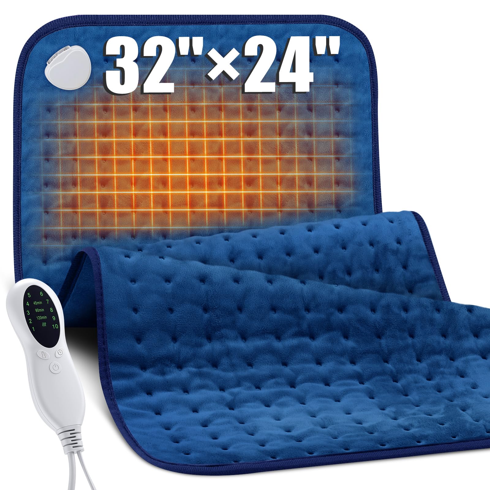 BrightRow tapis chauffant dos grand-format offrant couverture complète et chaleur homogène.