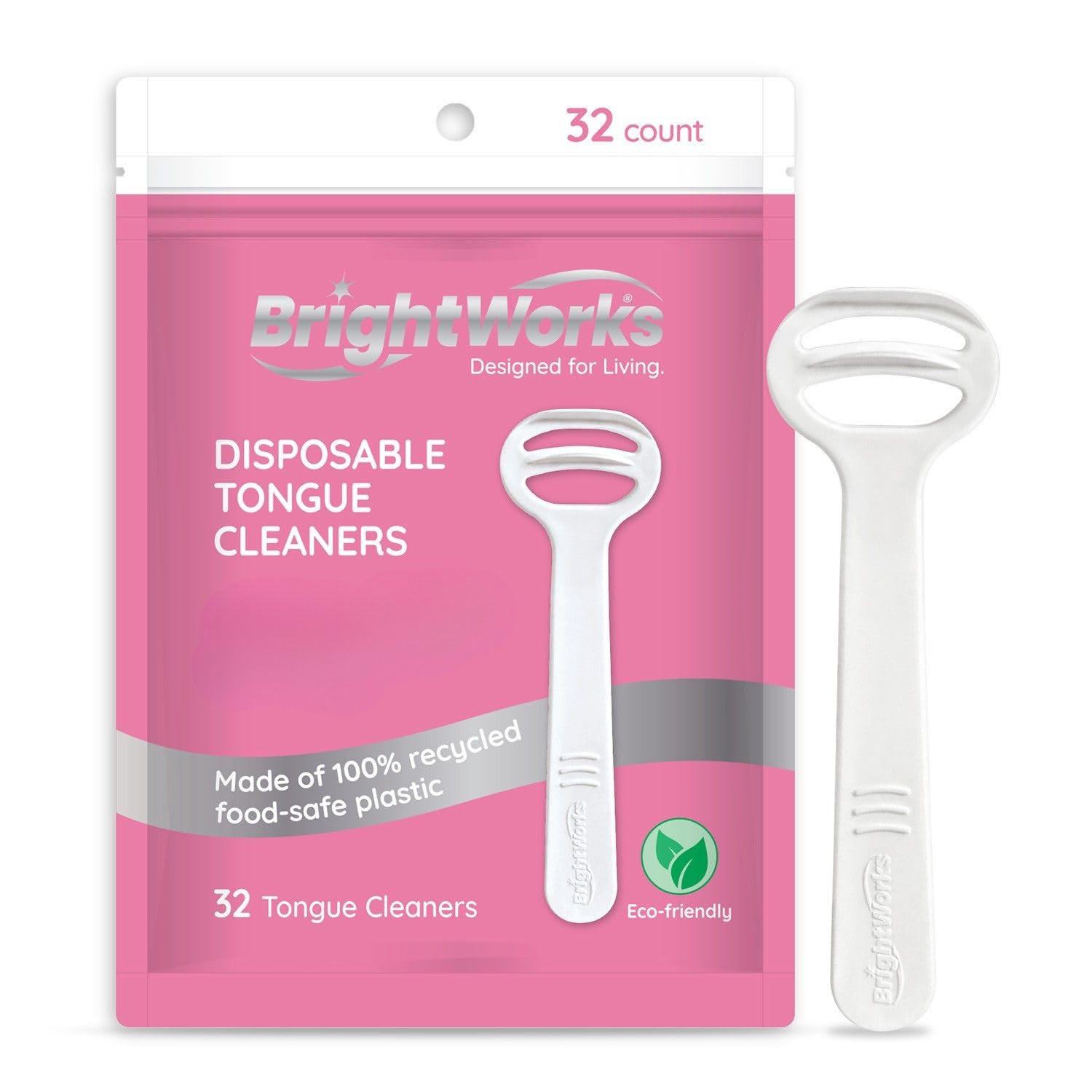 BrightWorks grattoir-langue jetable, lot de 96 pièces, pratique et hygiénique pour le quotidien.