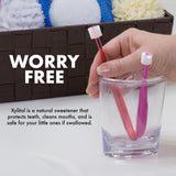 Ingrédients naturels de Brilliant Spry Original, formulation sans fluor pour un usage familial.