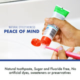 Pâte dentifaire Brilliant Spry Original, tube ouvert, idéal pour les routines quotidiennes.