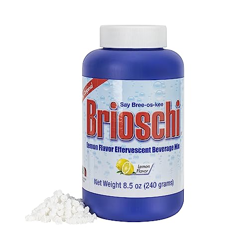 Brioschi Limon dans un verre, dissolution rapide et pétillante.