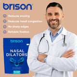 BRISON dilatateurs nasaux utilisation nocturne, respiration facilitée et sommeil plus reposé.