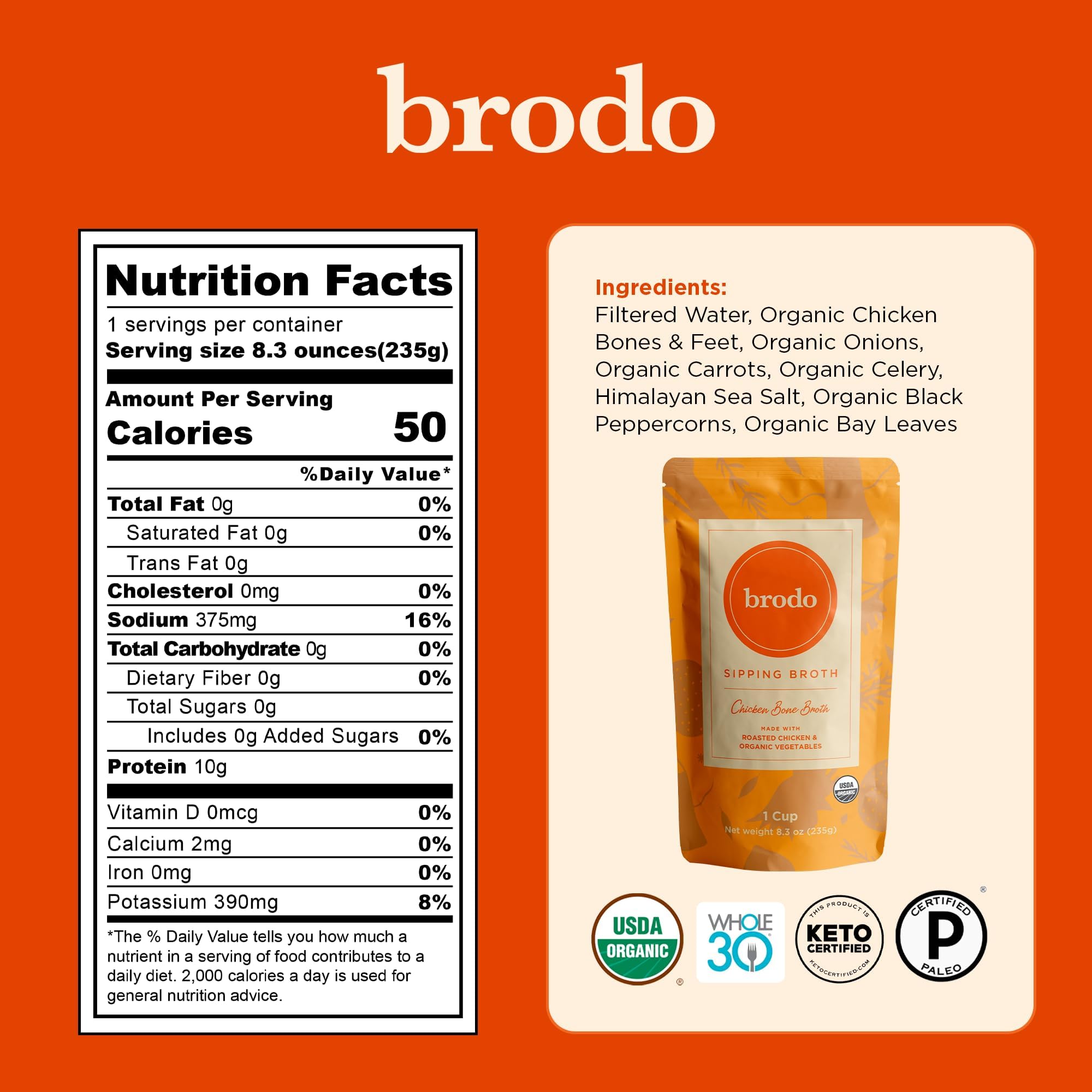 Brodo collagene-proteine-verre, apport de protéines pour la routine quotidienne.