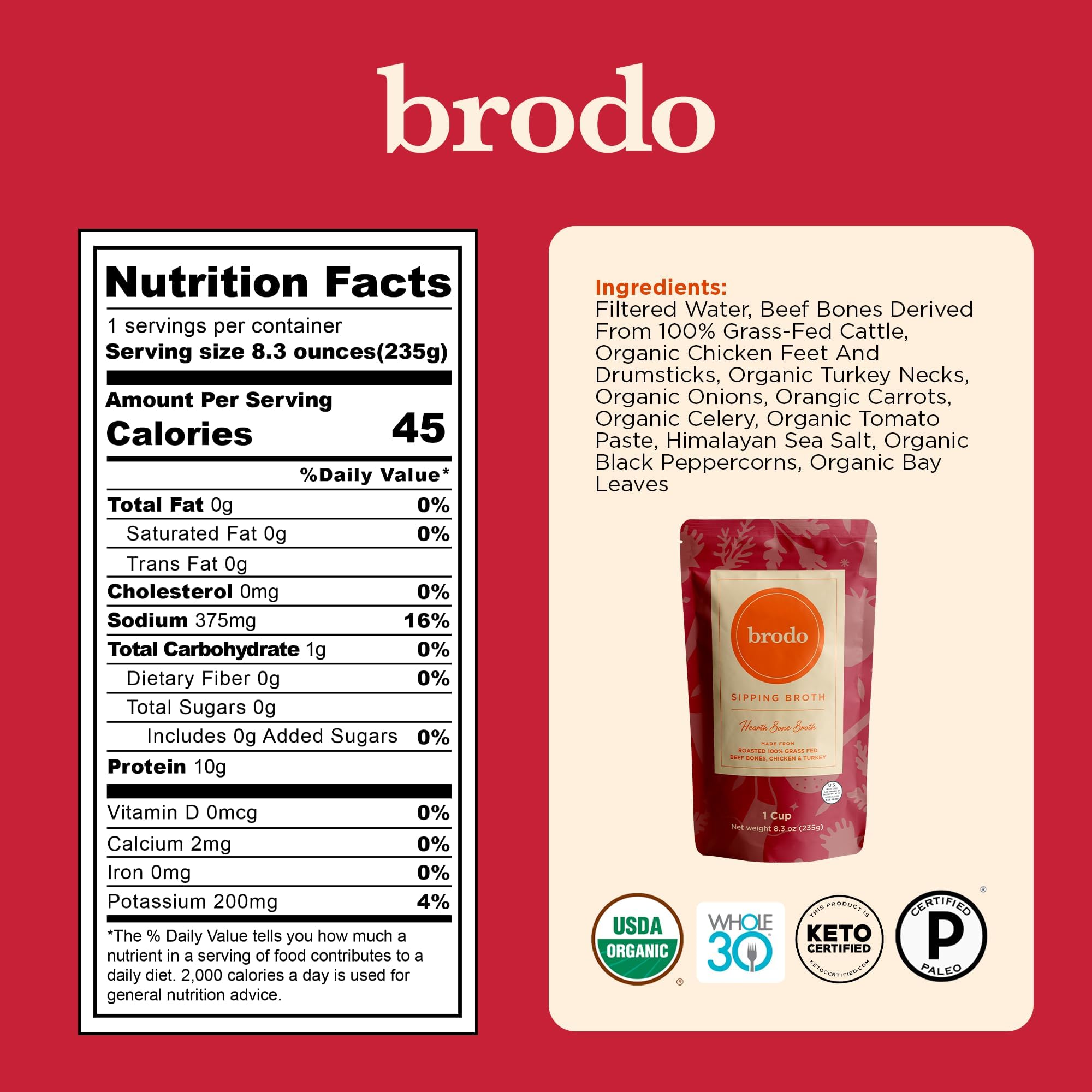 Brodo foyer bouillon d'os dans pot, arôme chaleureux prêt à mijoter.