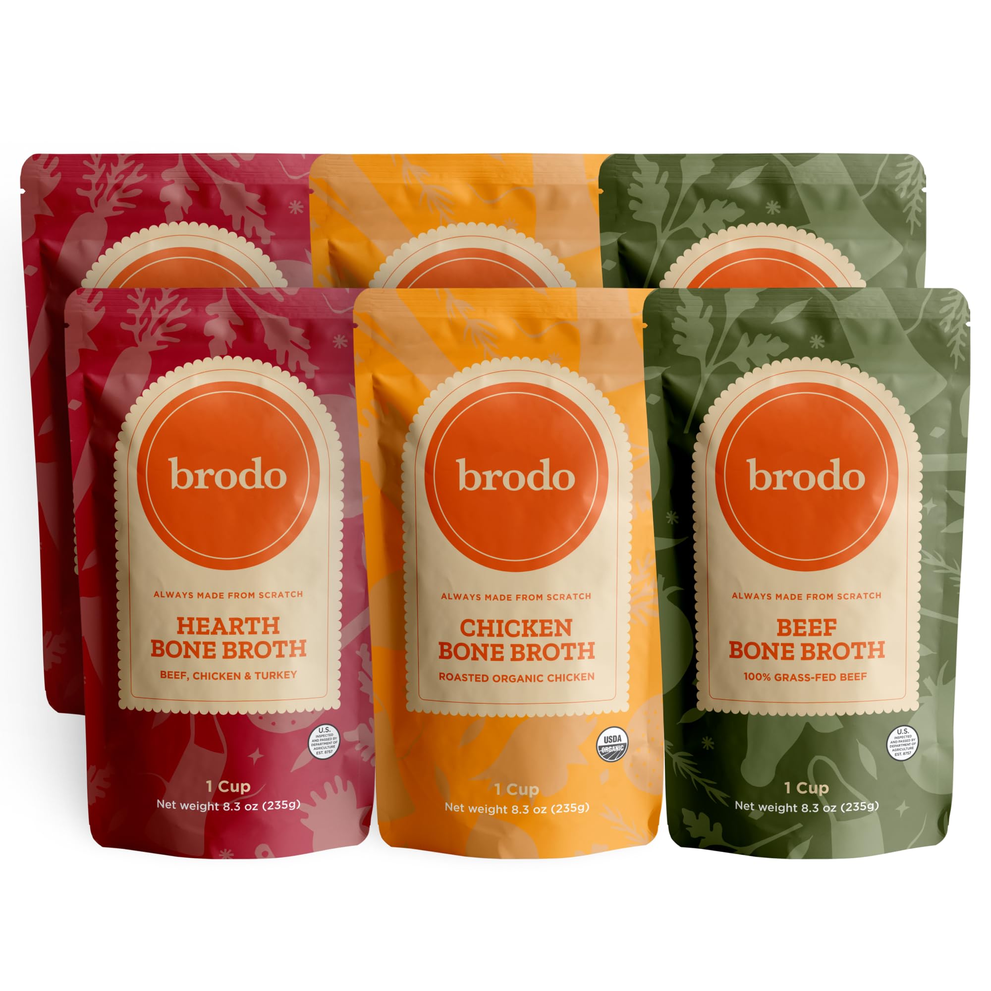 Brodo poulet bouillon d'os dans mug pour dégustation rapide et réconfortante.