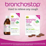 Bronchostop Bouton-d’or Sirop, étiquette illustrée, identification facile et traçabilité.