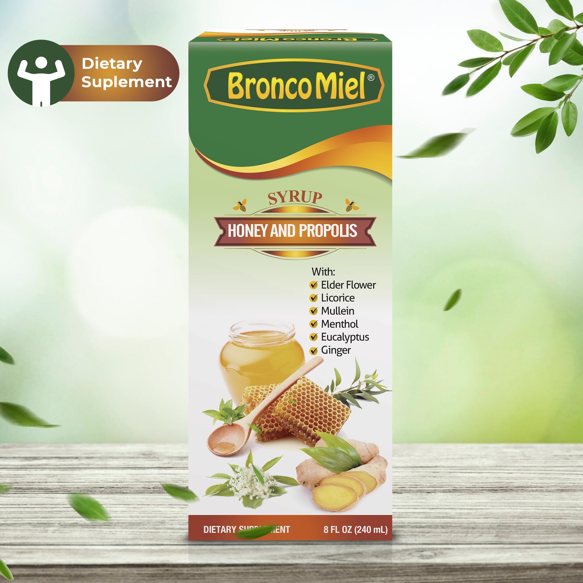 BRONCOMIEL Gingembre menthol eucalyptus, mélange rafraîchissant et chaleureux.