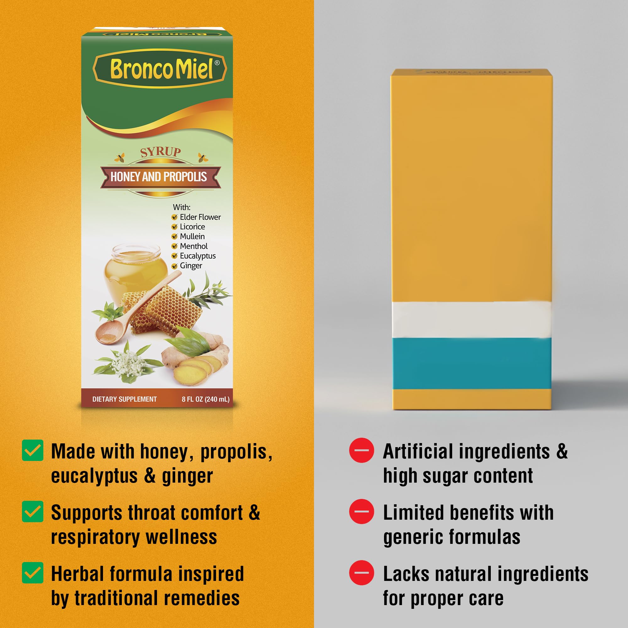 BRONCOMIEL Sirop doux au miel, expérience sensorielle agréable au quotidien.