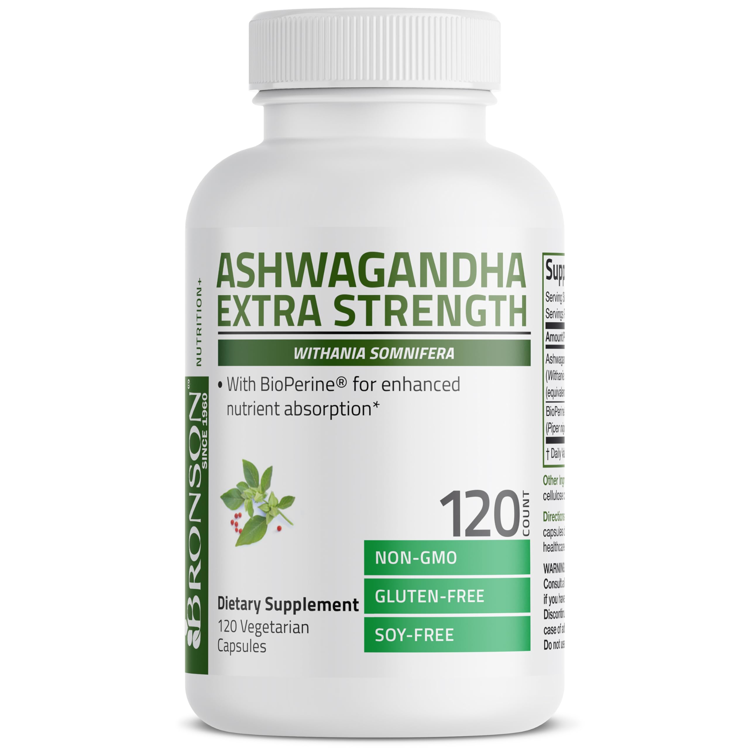 Bronson Ashwagandha laboratoire certifié garantissant sécurité et qualité.