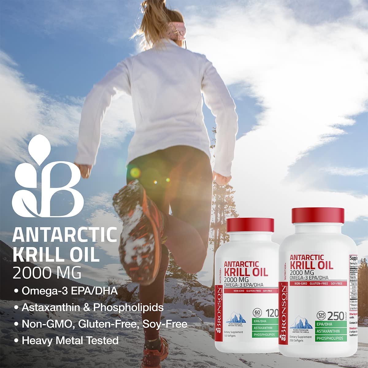 Bronson astaxanthine krill — complément antioxydant naturel dans les gélules