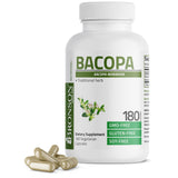 Bronson Bacopa bouteille avec capsules végétariennes, soutien mental potentiel.