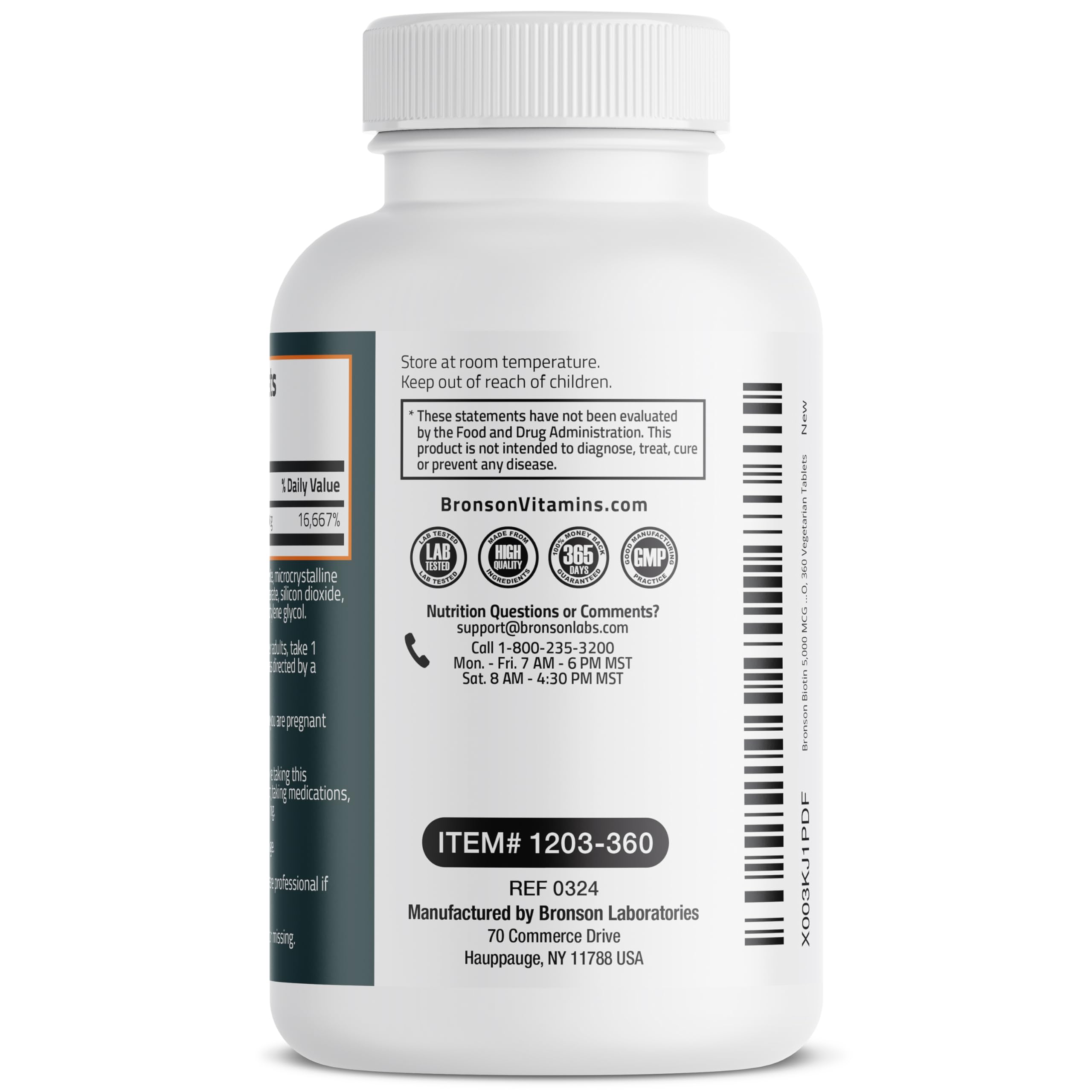 Bronson Biotine 5 000 mcg, boîte pratique pour votre routine beauté quotidienne