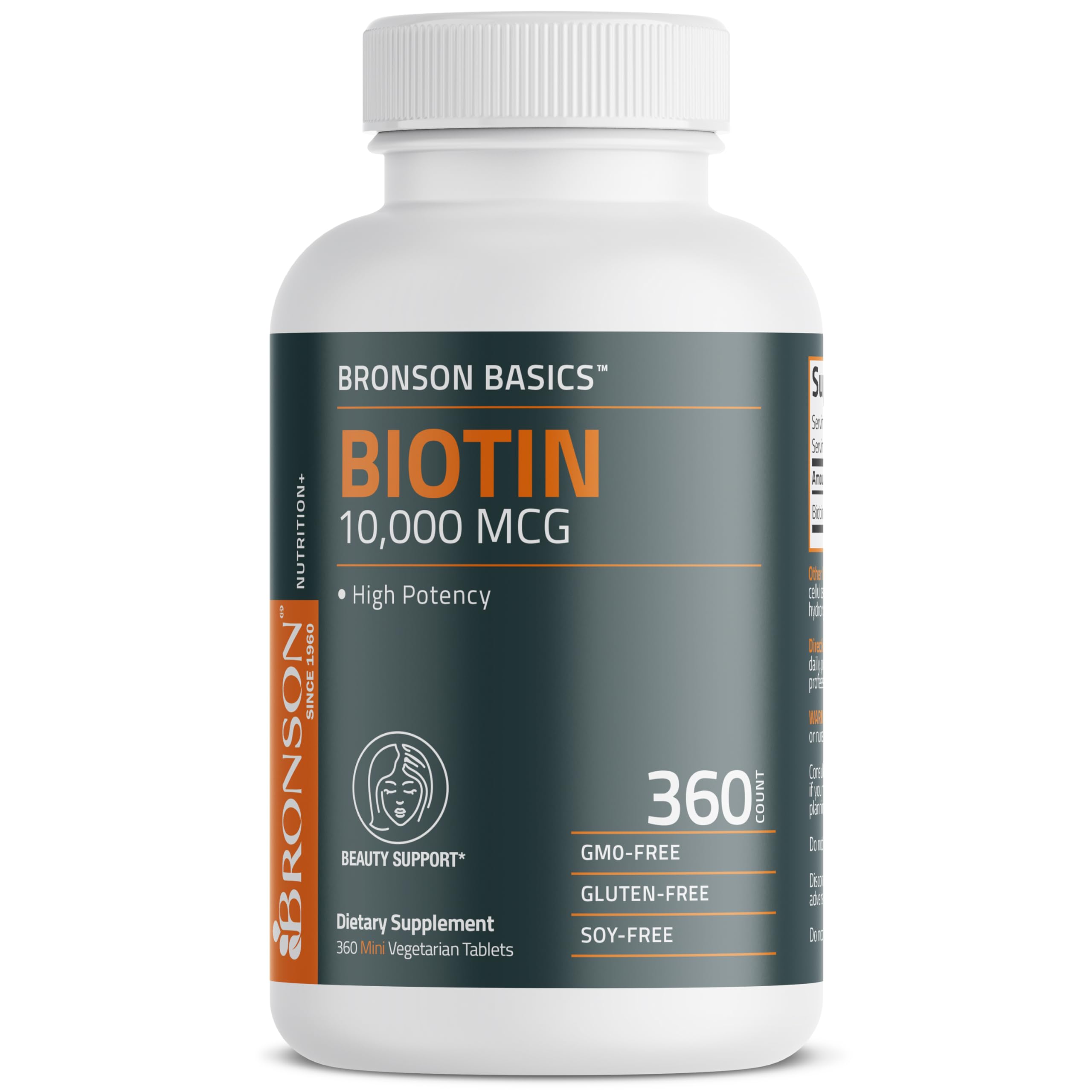Bronson Biotin sans OGM, sécurité et qualité garantie.