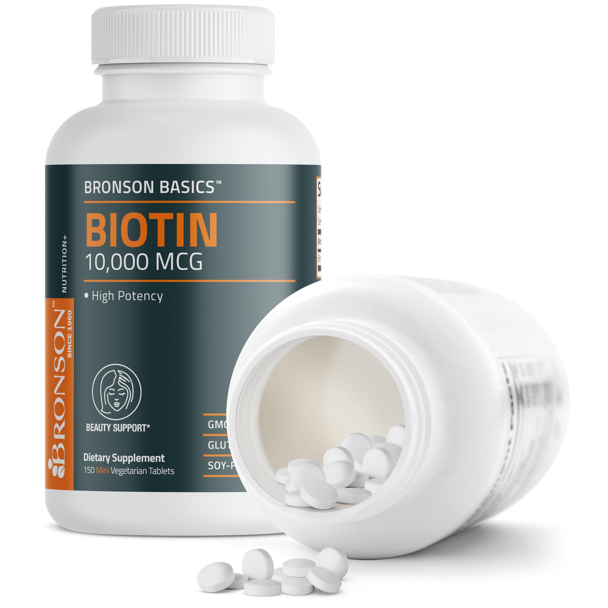 Bronson Biotine – usage quotidien possible pour cheveux, peau et ongles.