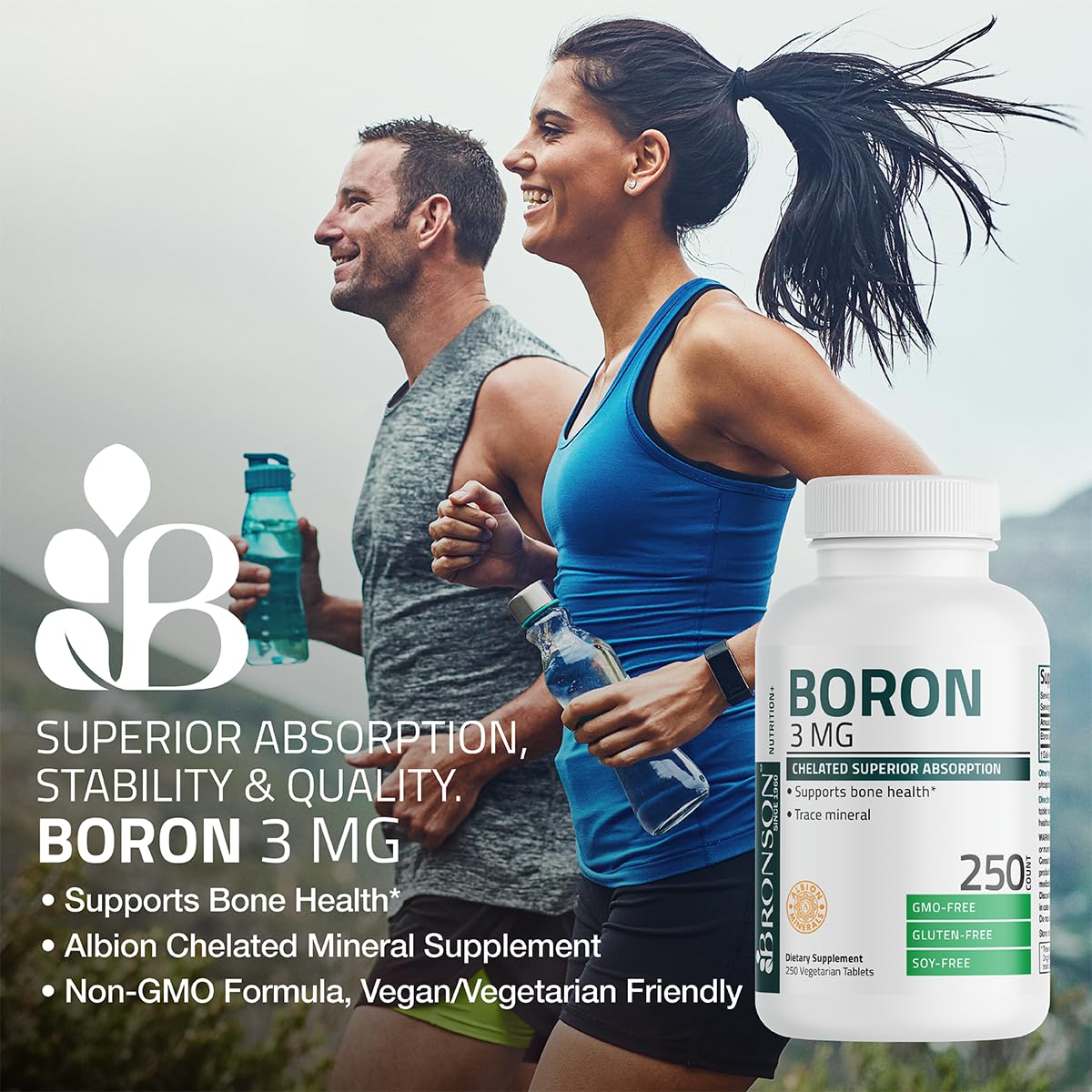 Bronson Boron 3 mg – emballage clair démontrant le contrôle qualité.
