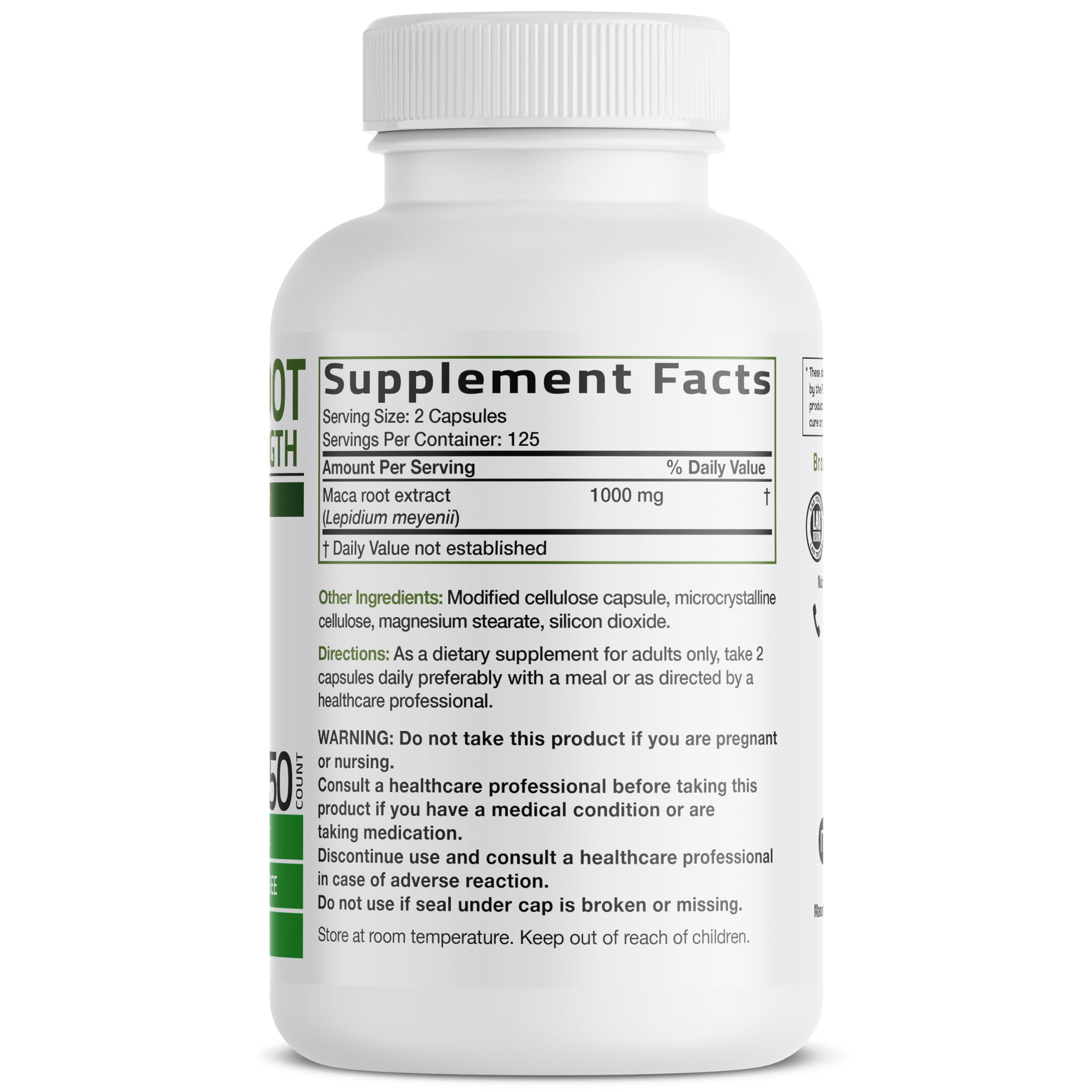 Bronson Maca: capsules végétariennes soutiennent bien-être et vitalité.