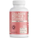 Bronson Collagen Peptides, formule enrichie Biotine et Vitamine C pour cheveux et ongles.
