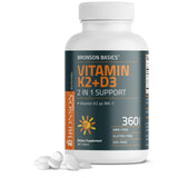 Bronson K2 D3 bouteille 360 comprimés, routine quotidienne pratique