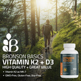 Bronson K2 D3 MK-7 étiquette claire et traçabilité renforcée.