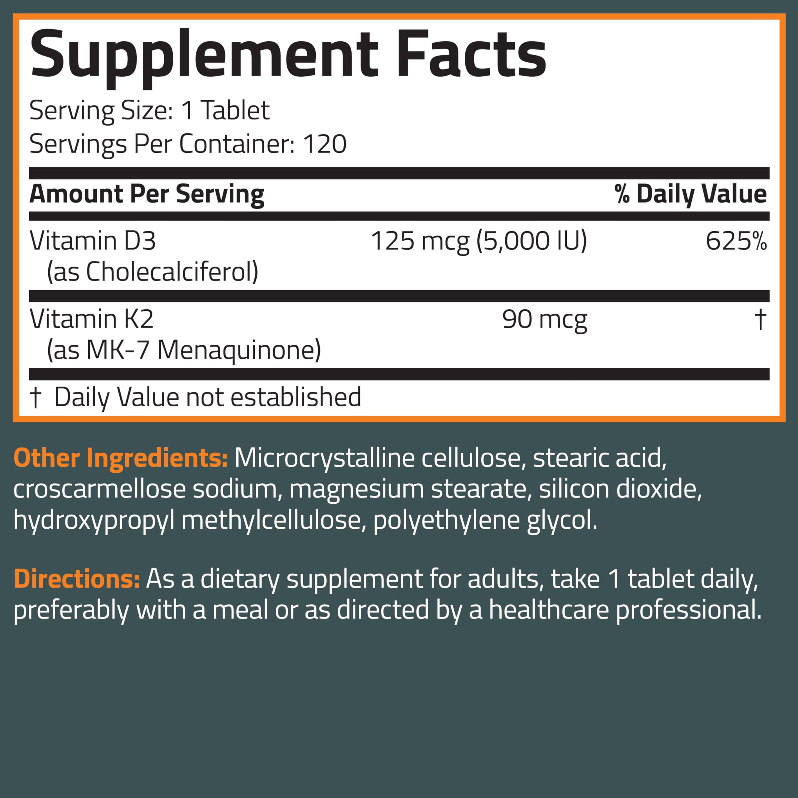 Bronson K2 D3 MK-7 absorption améliorée par rapport à d autres formes.