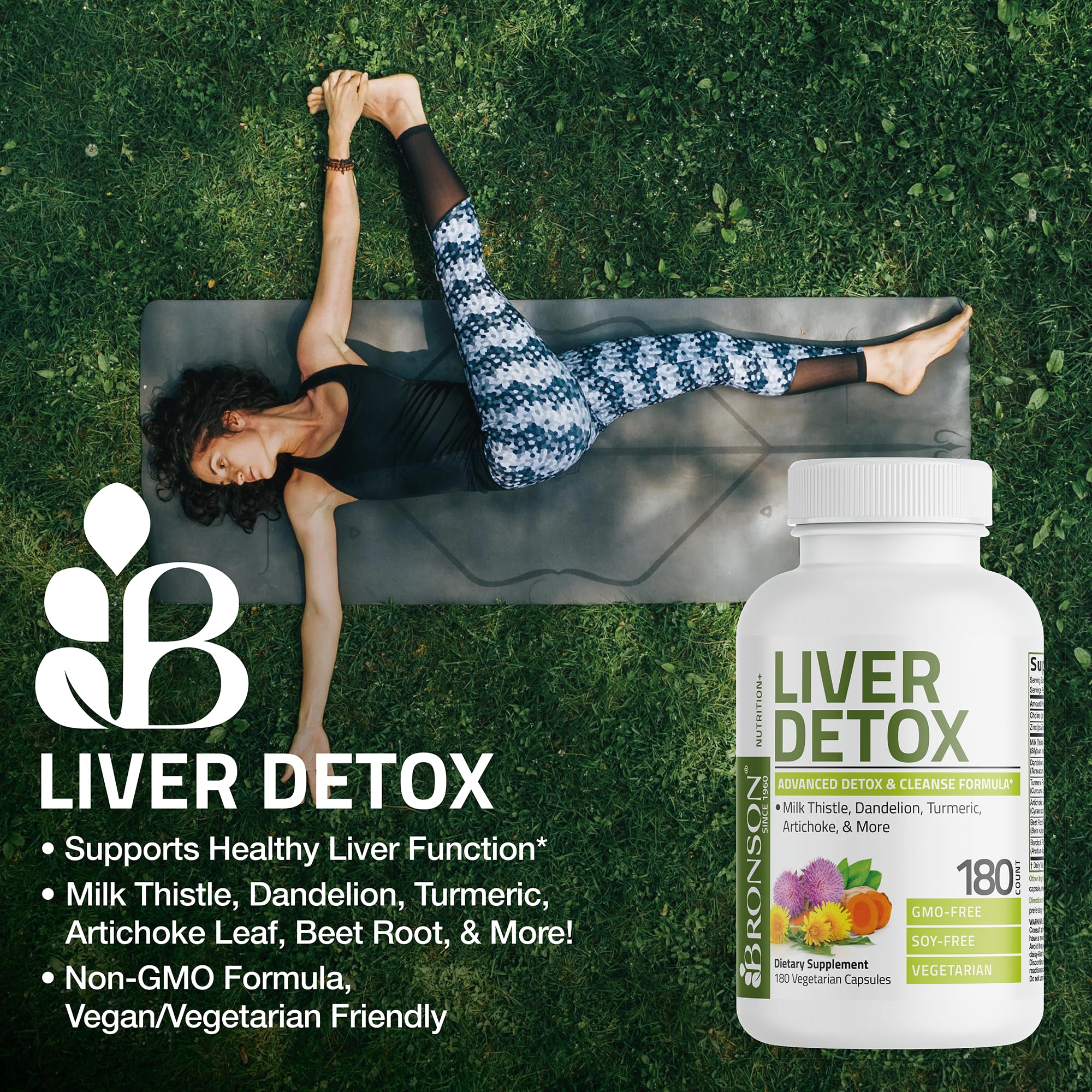 Bronson Liver Detox, feuilles-artichaut, favorise un équilibre naturel du foie.