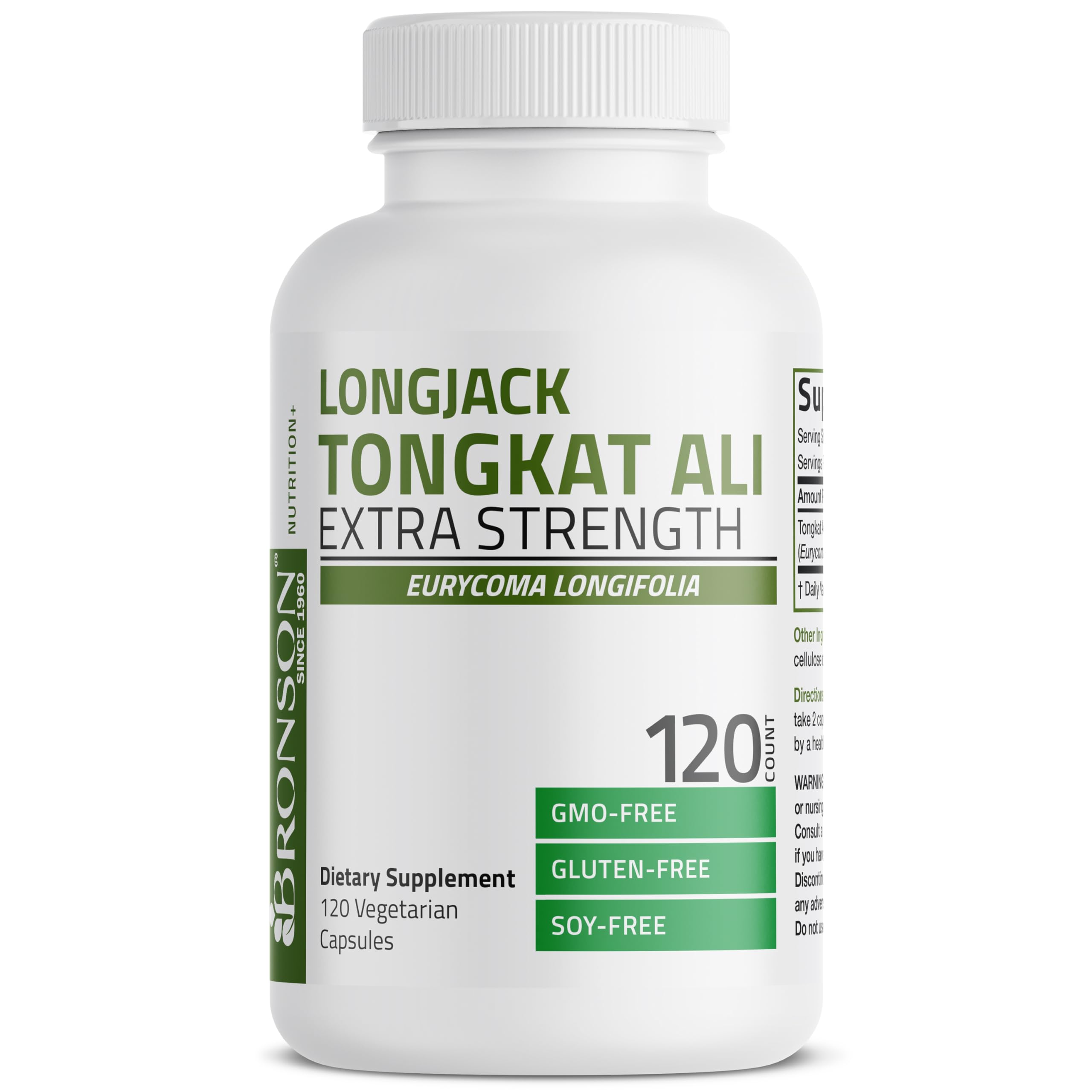 Bronson Longjack Tongkat Ali Extra Strength, étiquette sans OGM, choix éclairé.