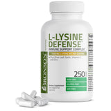 Bronson L-Lysine Defense, bouteille de 250 capsules, pratique pour votre routine quotidienne