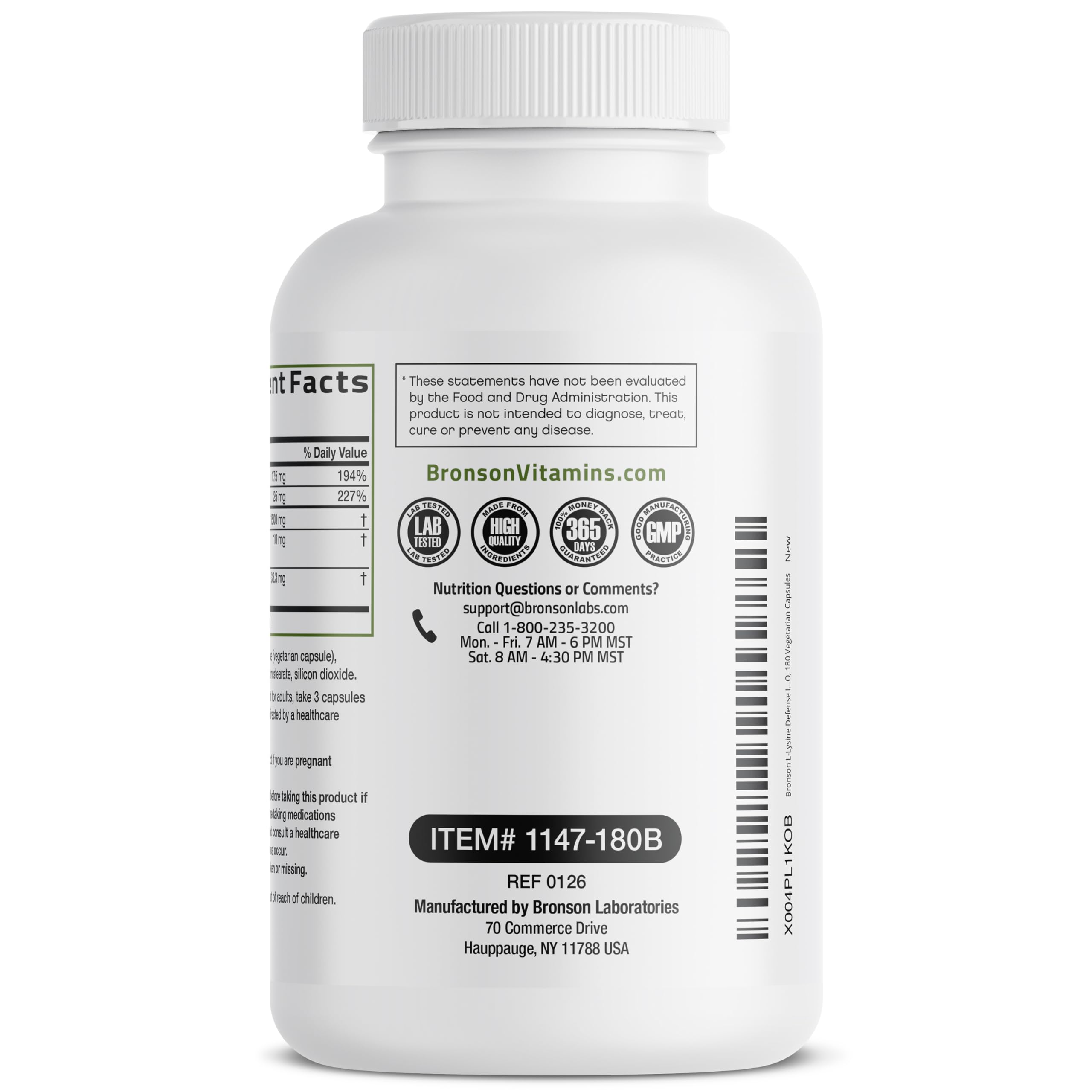 Bronson L-Lysine Defense – zoom sur olive et ail comme ingrédients