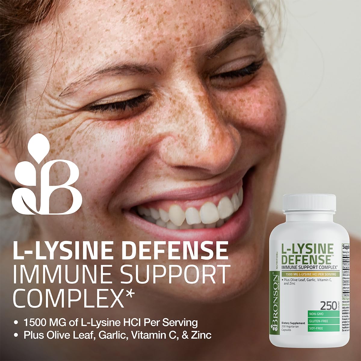 Bronson L-Lysine Defense avec vitamine C et zinc, nutriments essentiels pour le quotidien