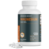 Bronson Magnésium 500 mg – comprimés végétariens soutiennent potentiellement les os et les muscles.