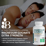 Bronson Magnésium Glycinate 400mg - étiquette claire et informative.