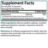 Bronson Magnésium Glycinate - Capsules végétariennes pour un usage quotidien potentiellement équilibré.