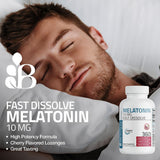 Bronson Mélatonine 10 mg, dissolution rapide cerise, absorption rapide.