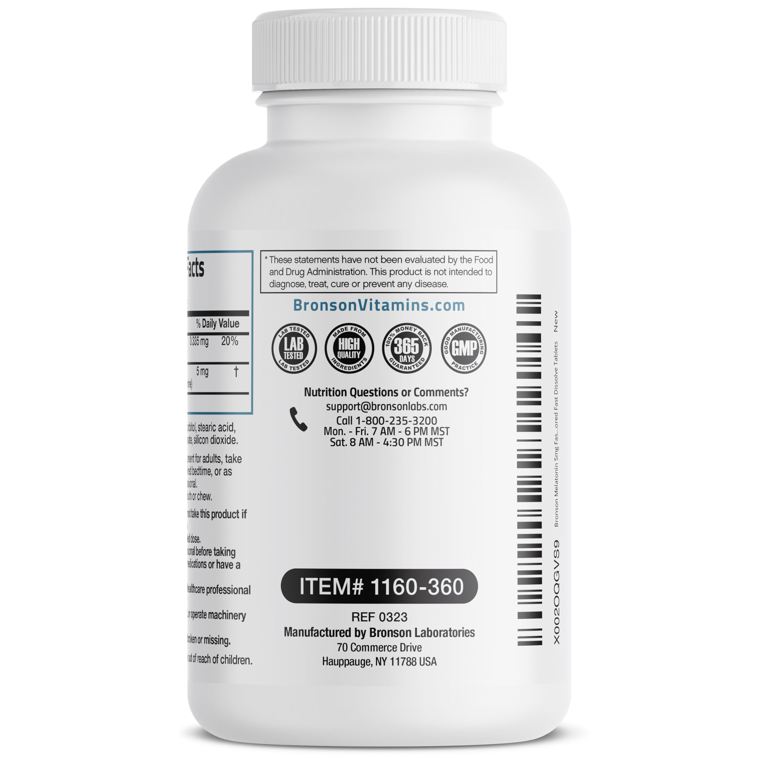 Bronson 5 mg melatonine soutien endormissement et confort nocturne