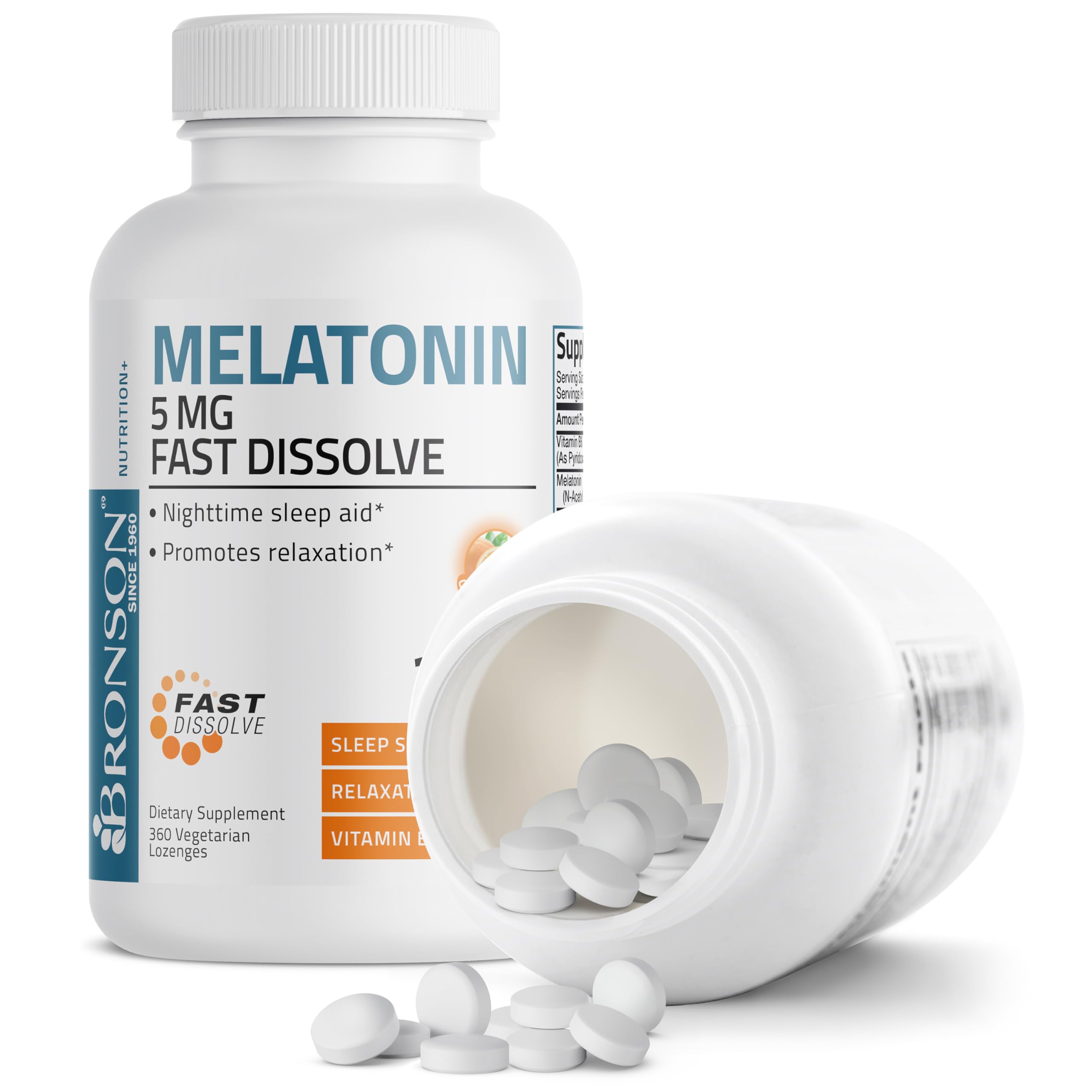 Saveur orange douce Bronson melatonine pour calmer avant le coucher