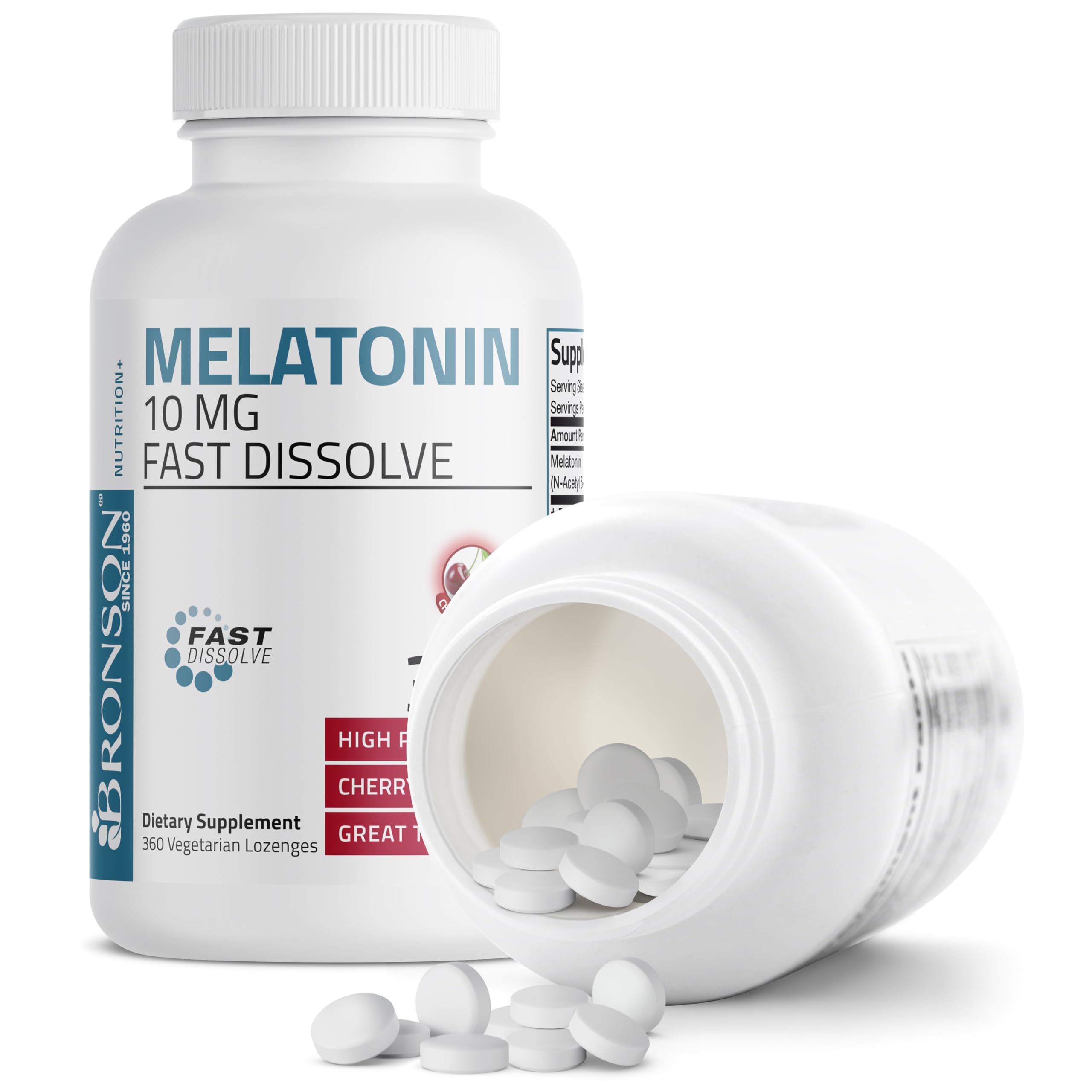 Bronson Mélatonine soutien sommeil naturel, peut favoriser des réveils plus frais.