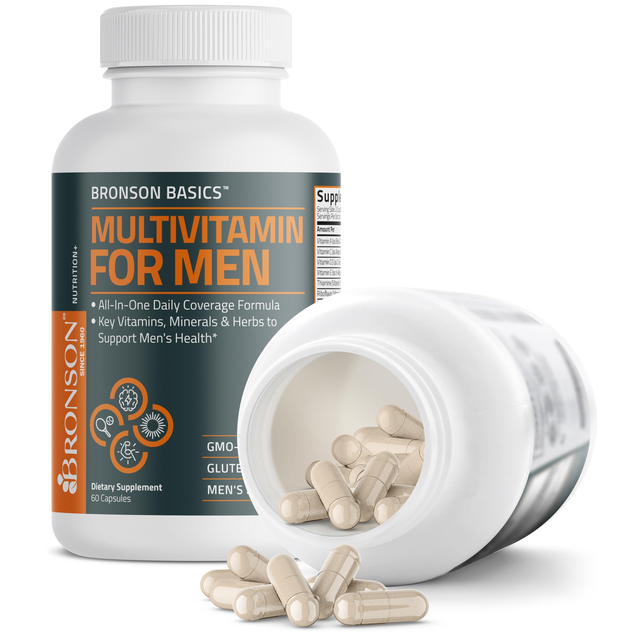 Bronson Multivitamine pour Homme – formule équilibrée pour le soutien global des hommes actifs.