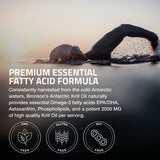 Bronson huile krill antarctique — étiquette premium, apporte EPA et DHA essentiels