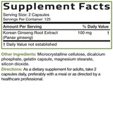 Bronson Panax Ginseng emballage – capsules, emballage soigné, référence depuis 1960.
