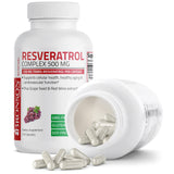 Bronson Resveratrol 500 Complex – gélules prêtes à l’emploi, dose quotidienne simple.