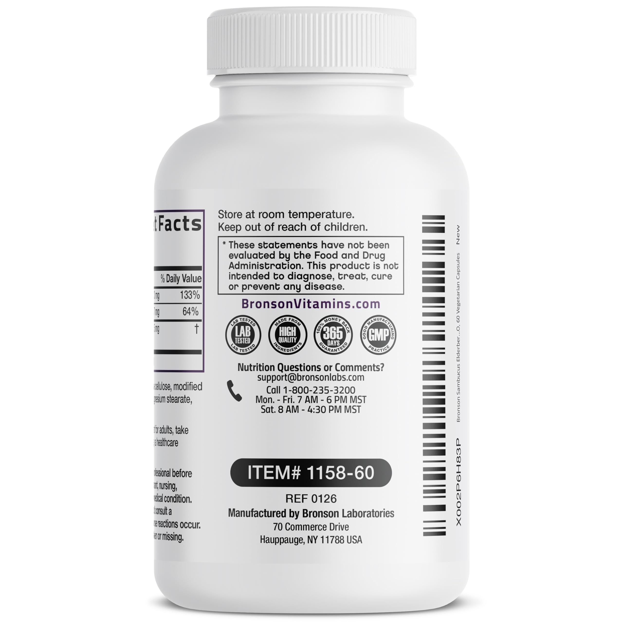 Bronson Sureau Noir – capsules végétariennes compatibles vegan.