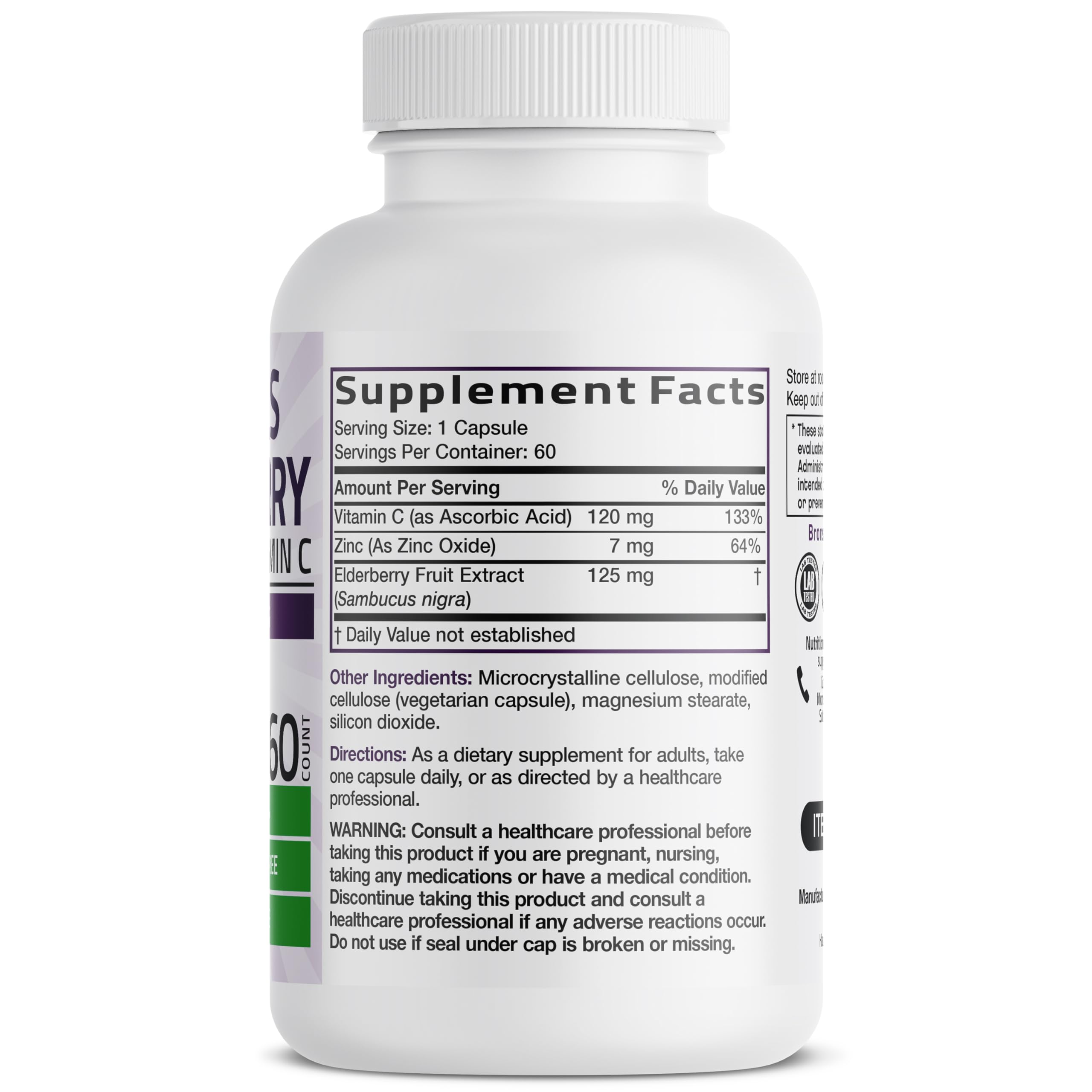 Bronson Sureau Noir – capsules avec zinc et vitamine C pour le bien-être.