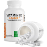 Bronson K2 MK-7 sans OGM, sans gluten et sans soja.