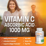 Bronson Vitamin C 1000mg – Symbole Non-OGM pour assurance qualité.