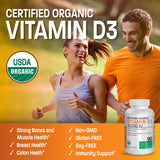 Bronson Vitamine D3 10000 UI - étiquette bio: certification biologique et absence d'OGM