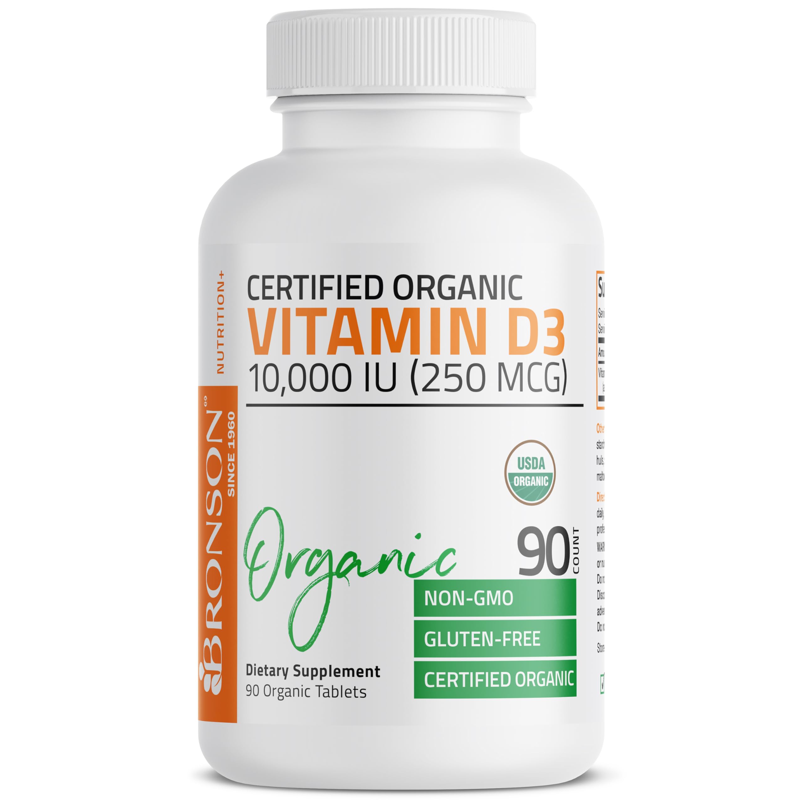 Bronson Vitamine D3 10000 UI - tablettes dorées: dosage stable pour le quotidien