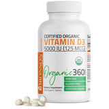 Bronson Vitamine D3, bouteille 360 comprimés pour le soutien osseux potentiel.